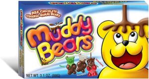 Muddy Bears Chocolate Covered Gummi Bears 3.1oz Theater Box 12ct